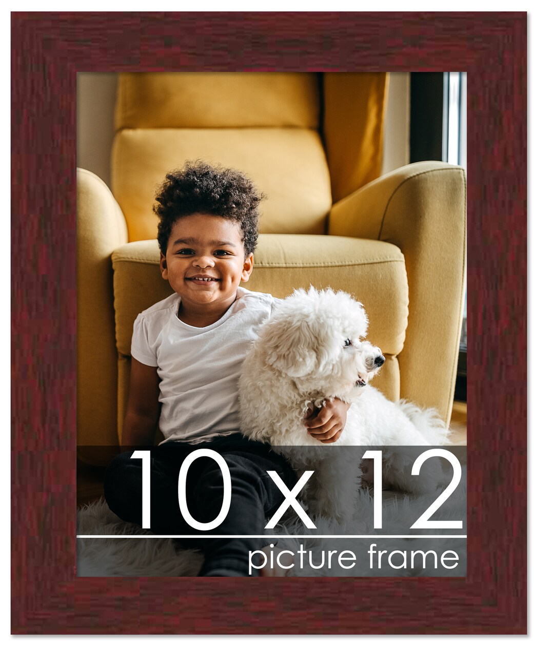 Photo Size Minimalist Brown Picture Frame - UV Acrylic, Foam Board Backing, Hanging Hardware